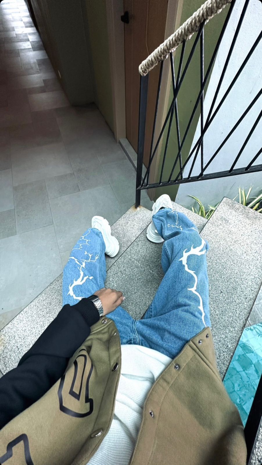 Spark Sky Blue Straight Fit Denim Jeans