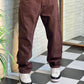 Brown Straight Fit Baggy Denim Jeans