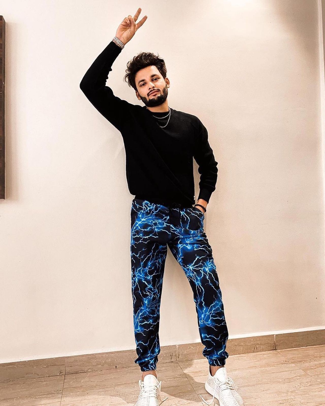 Lightning hotsell print joggers