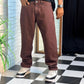 Brown Straight Fit Baggy Denim Jeans