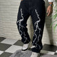 Spark Black Straight Fit Denim Jeans