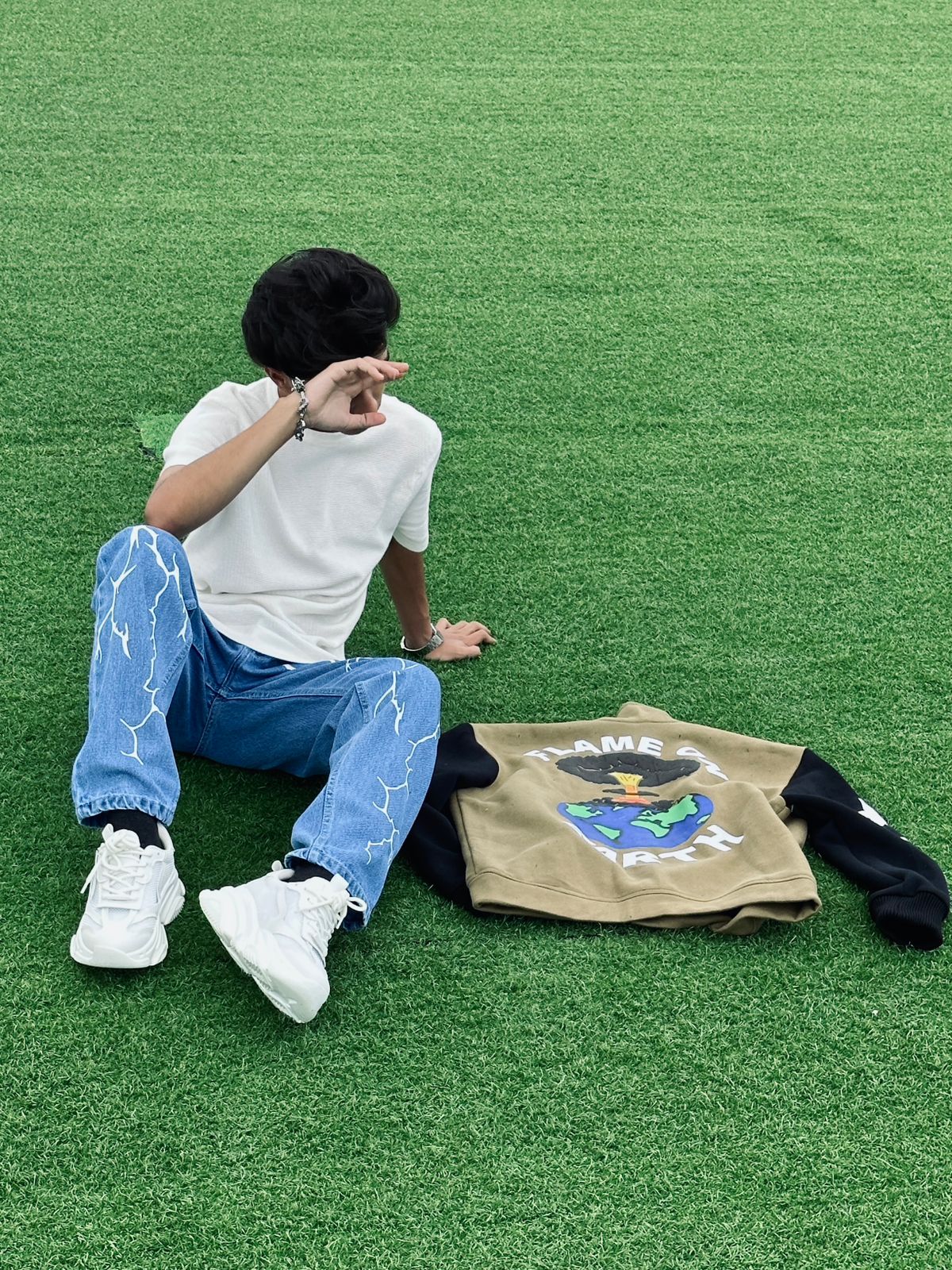 Spark Sky Blue Straight Fit Denim Jeans